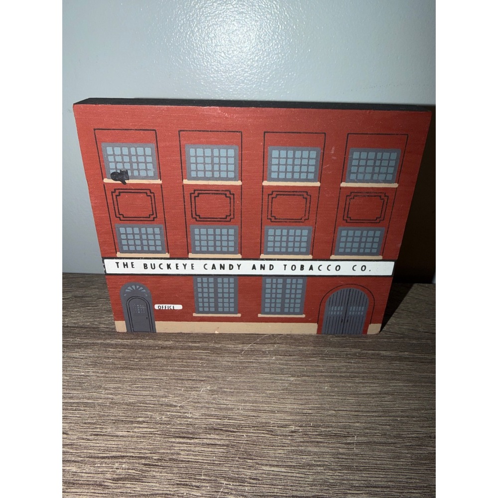 Cats Meow Village 1988 Buckeye Candy and Tobacco Co Tradesmen Series Wood Block